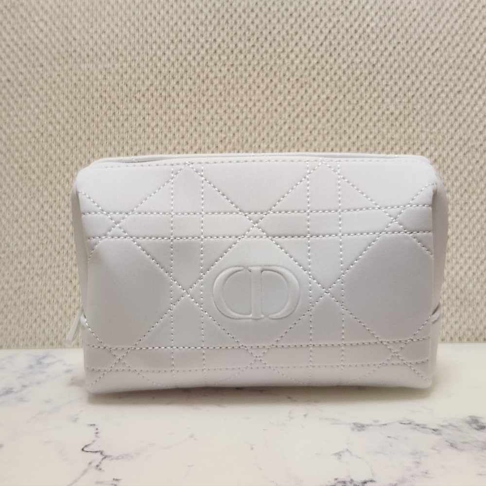 Dior Cosmetic Makeup Pouch Bag with White Zipper New No Tag - Picture 1 of 9